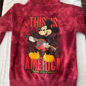 Assholes Live Forever Gun Toting Character Sweatshirt Logo Size Small